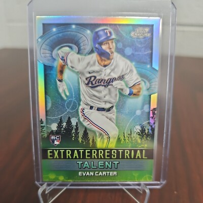 2024 Topps Cosmic Chrome Extraterrestrial Talent Evan Carter RC ET-19 Rangers