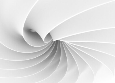 Spiral decor wallpaper 100x72 inch modern wall mural white 3D effect abstract