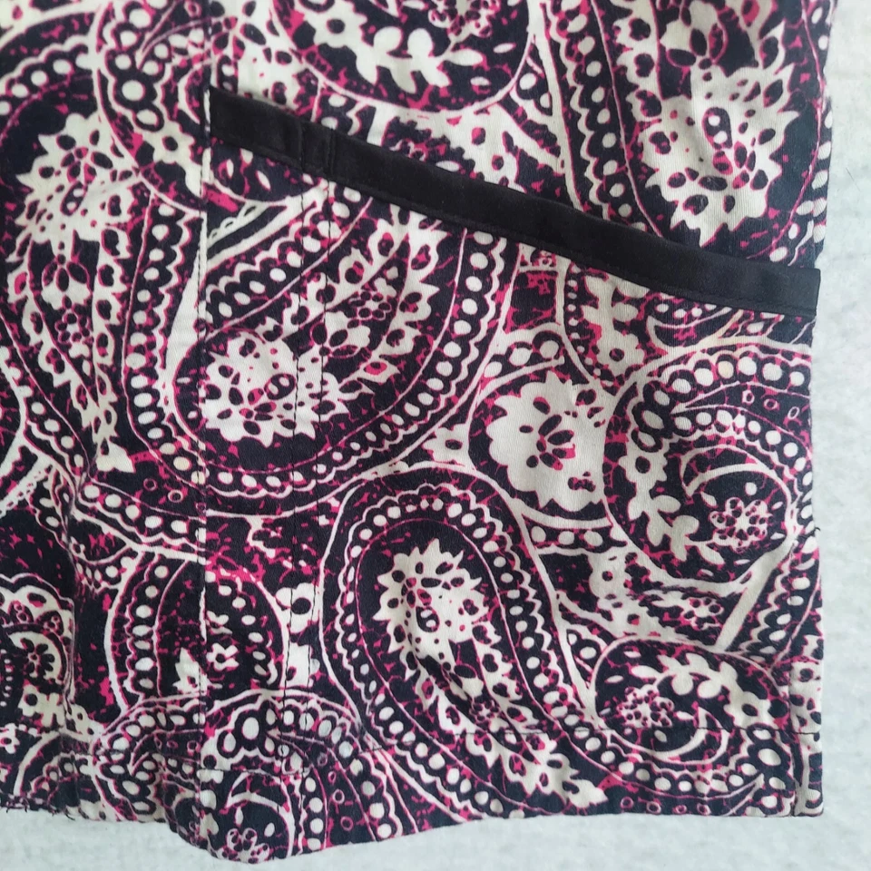 Rampage Medical Apparel Women’s Scrub Top Size M Pink Black Paisley Medium - Image 4 of 4