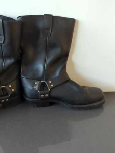 Dingo Dean DI19057 Herren Schwarz Leder Harness Motorradstiefel 12D Siehe Fotos! - Bild 4 von 9