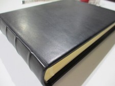 Album Scrapbook Leather Cover 8x6 Bound Heavy Stock Graphic Image Dry Mount