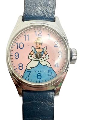 Antique Manual Wind Kids Cindarella Character Watch