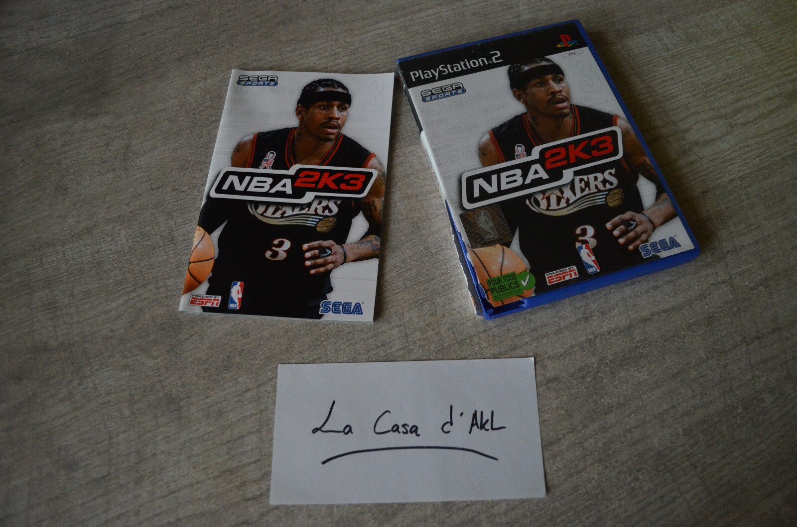 NBA 2k3 complet sur Playstation 2 PS2 - FR jaquette abimée