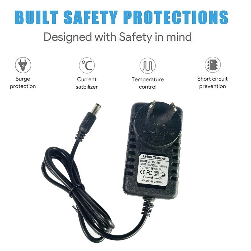 100-240V AC /DC 18V 1A 5.5x2.1mm Power Supply Adapter AU Wall Charger Cord Cable - image 2 of 4