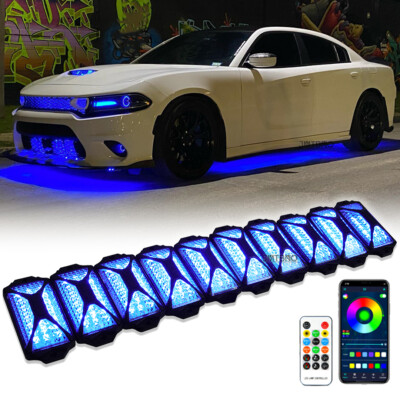Dodge Charger Challenger SRT 10x RGB LED Rock Lights Underglow