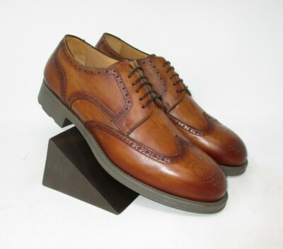 Magnanni Cognac Brown Lace Up Leather Oxford Dress Shoes size 9W Vista Men main image 3