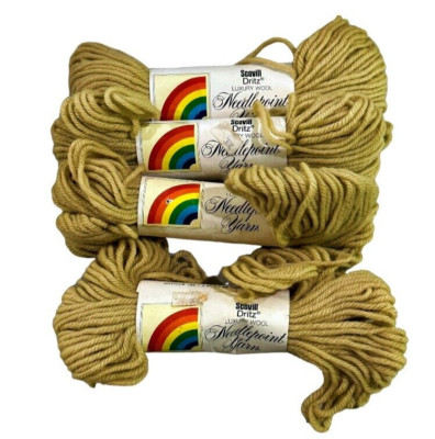 Risdon Dritz Luxury Wool Lot of 4 Needlepoint Yarn Skeins 513A Lily Pad 40 YDs
