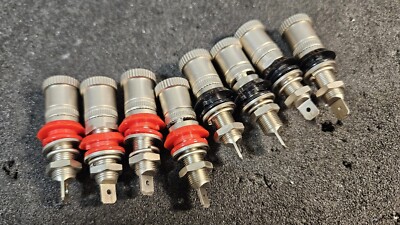 8 Dayton Audio BPP-SN Premium Binding Post Pair Satin Nickel Clamps