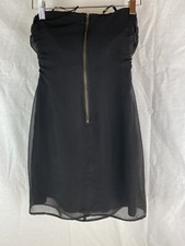 Women’s Guess Black Dress, Ruffle Front, Size 1