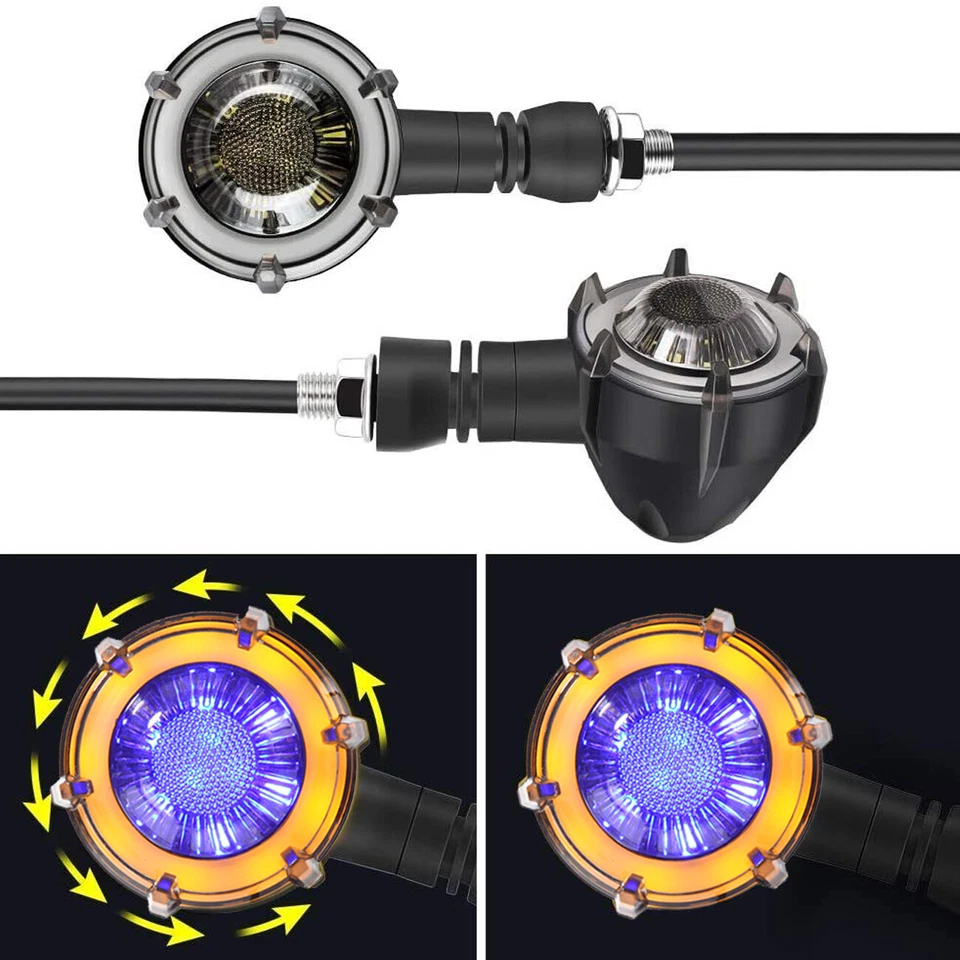 4x Luzes de LED de seta para motocicleta Honda VTX 1300C 1300 VTX1800C 1800N - Imagem 3 de 4