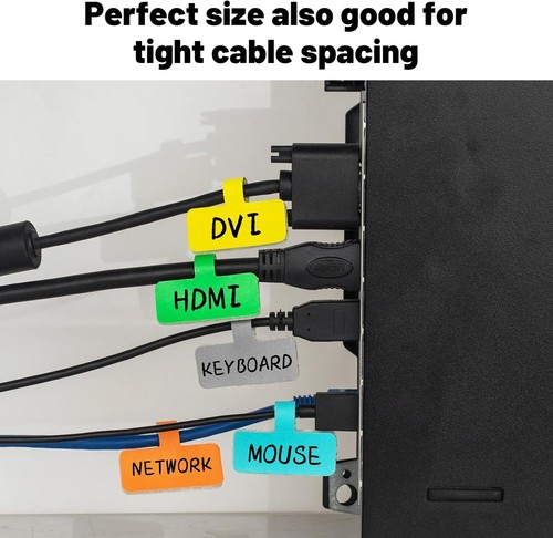 40 Stücke Kabel Etiketten zum Beschriften Kein Blühen, DIY Kabelmarkierer/Kab... - Bild 8 von 10