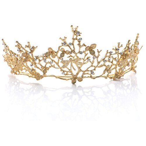 Yean Adult Tiaras and Crowns Gold Wedding Princess Queen Crown Baroque New Crown - Bild 2 von 11