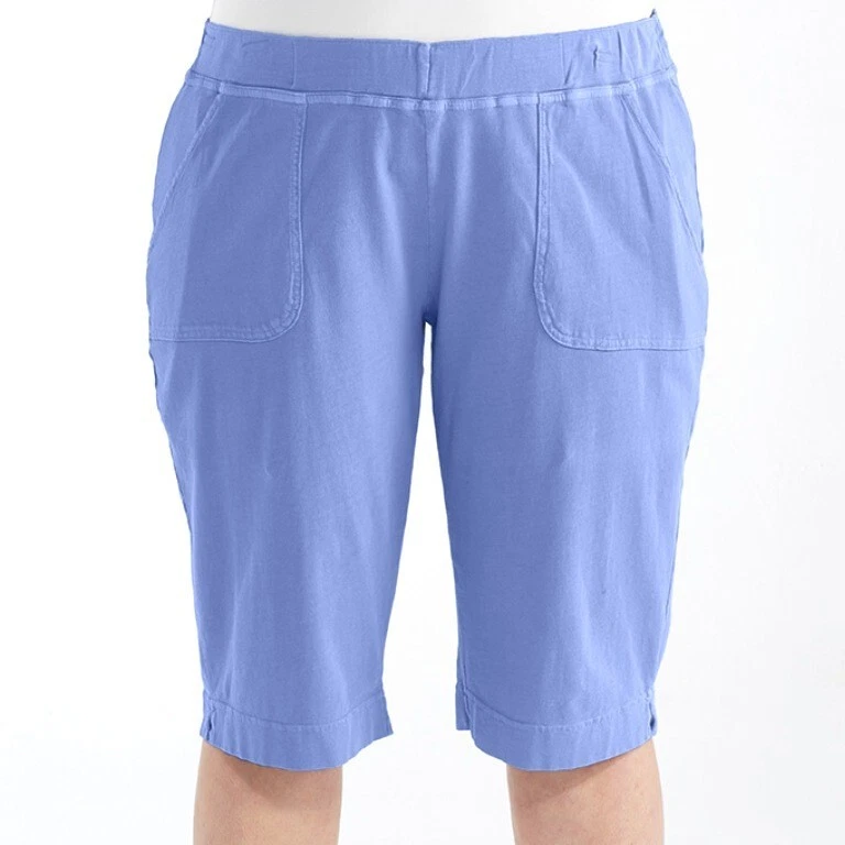 FRESH PRODUCE 2X Peri BLUE $64 KEY LARGO Cotton Jersey Pedal Pushers NWT 2X - Image 2 of 4