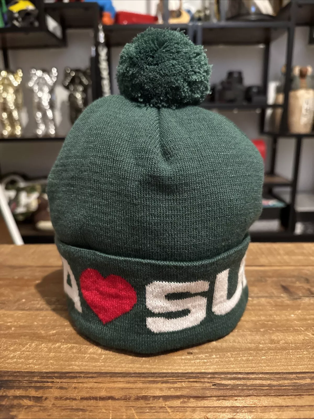 BONNET SUPRÊME AMOUR SUPRÊME (VERT FONCÉ) LOGO FW20 S GRAND LOGO BOÎTE LOGO BONNET