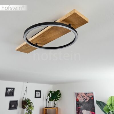 Plafonnier LED Hofstein – Métal Noir/blanc – Lustre Moderne Pour Salon, Chambre, Couloir