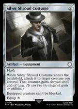Silver Shroud Costume - 142 - NM - Universes Beyond: Fallout - MTG