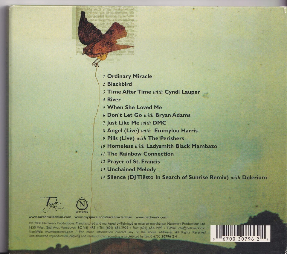 SARAH McLACHLAN Rarities, B-Sides, And Other Stuff Volume 2 (CD 2008) Digipak - Image 2 of 2