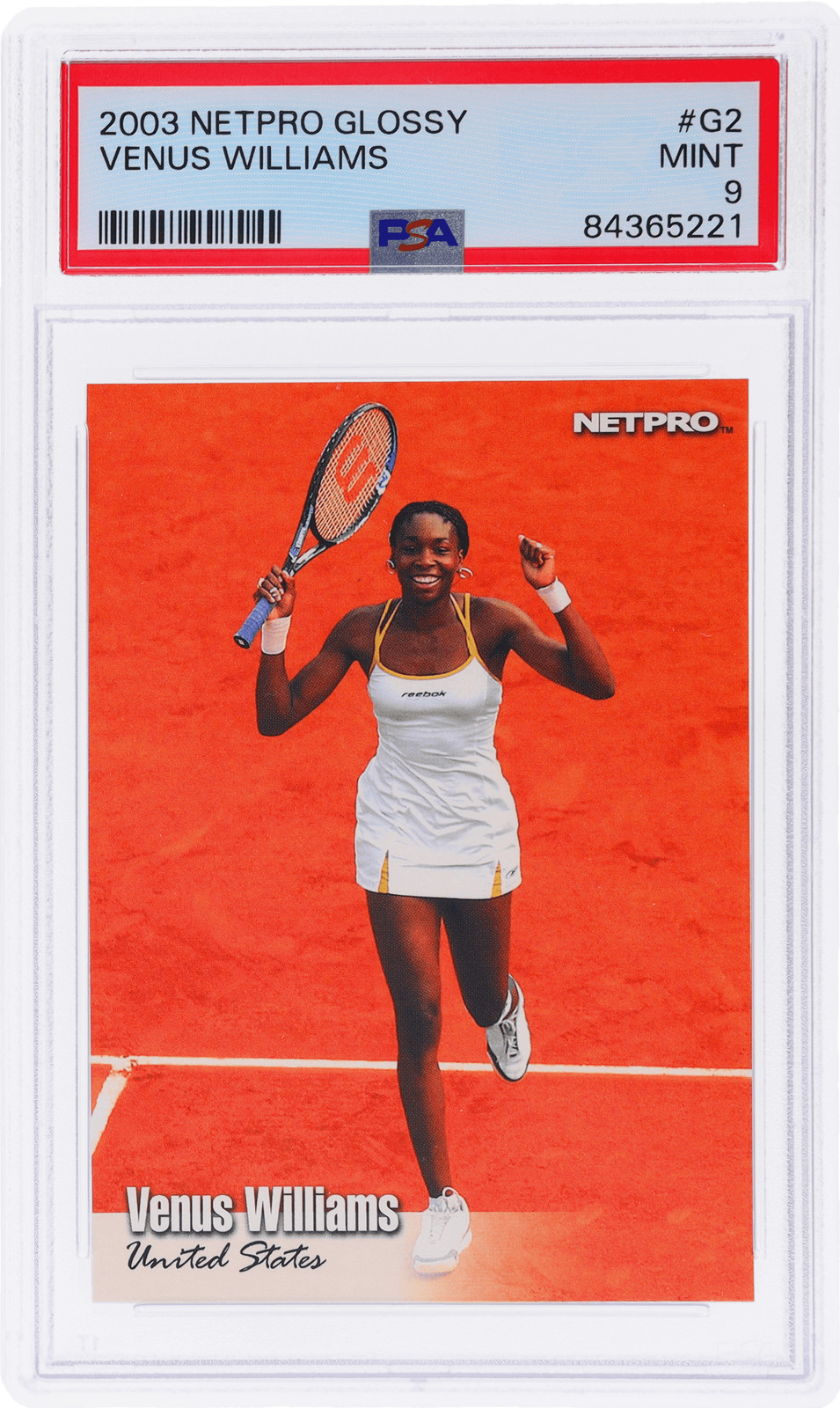 2003 Netpro Venus Williams Glossy #2 /5000 PSA 9 Rookie RC
