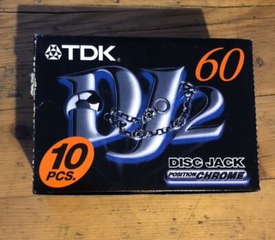 10x Pack TDK DJ-2 60 Chrome Position Type II Blank Cassette Tapes in Box NEW