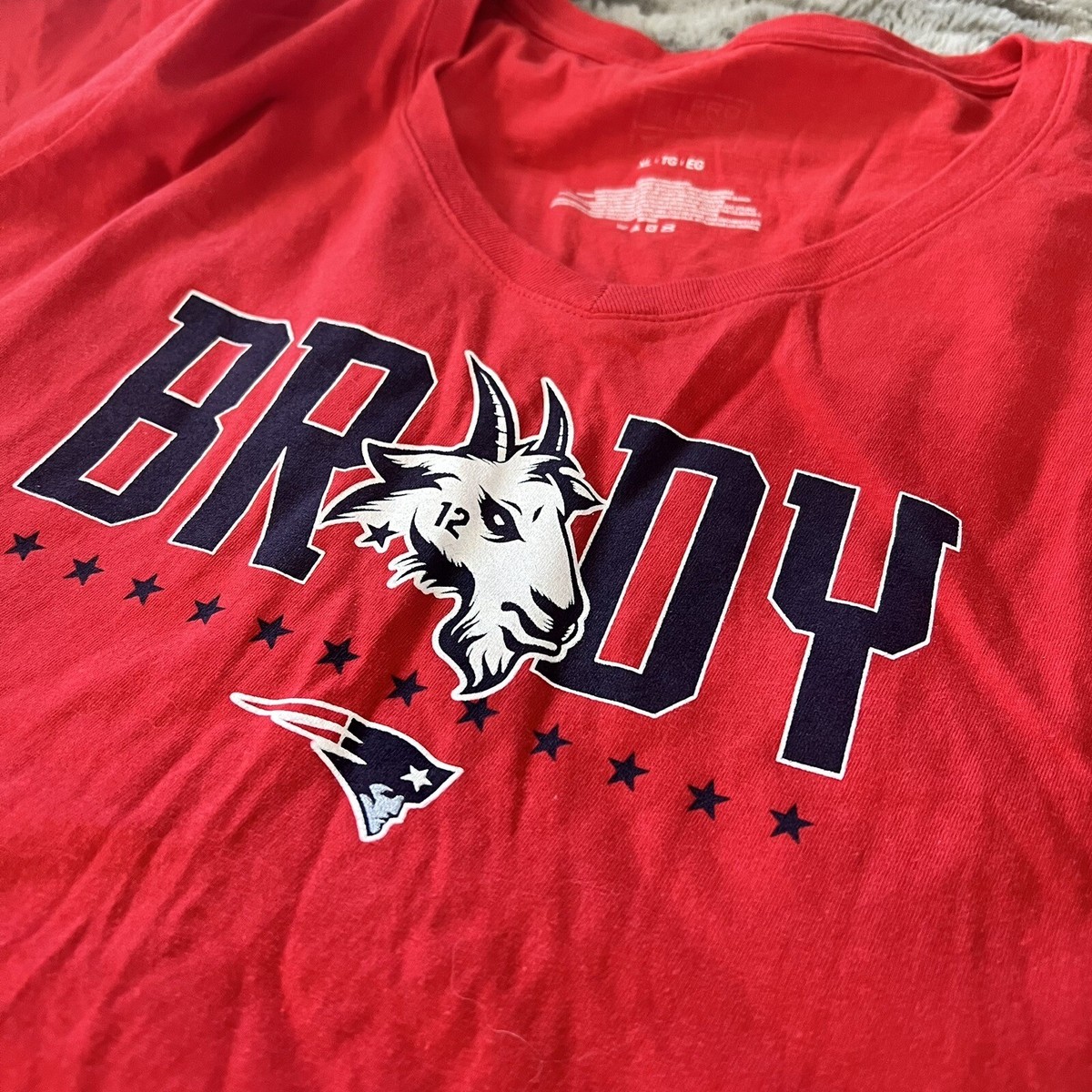 New England Patriots Tom Brady The GOAT NFL Pro Line Women Shirt