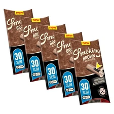 Smoking Active Charcoal Filters - Brown Slim Size (6mm) Reusable Filter (5 x 30)
