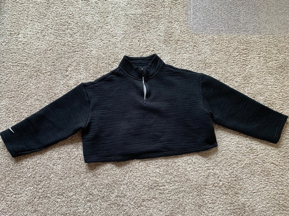 nike black crop sweater