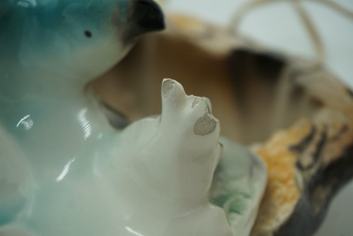 Vintage Lane & Co. 50s Tv Lamp Planter 1959 Parrot Diving into Sea Ocean MCM - Picture 8 of 14