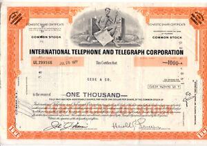 Zwei Historische Aktien International Telephone Und Irving Trust Co Usa Ebay