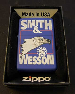 zippo lighter smith and wesson blue eagle 1999 design | eBay