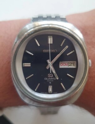 石ころ VINTAGE RARE SPORT BIG JAPAN ST.STEEL MEN'S QUARTZ WATCH 