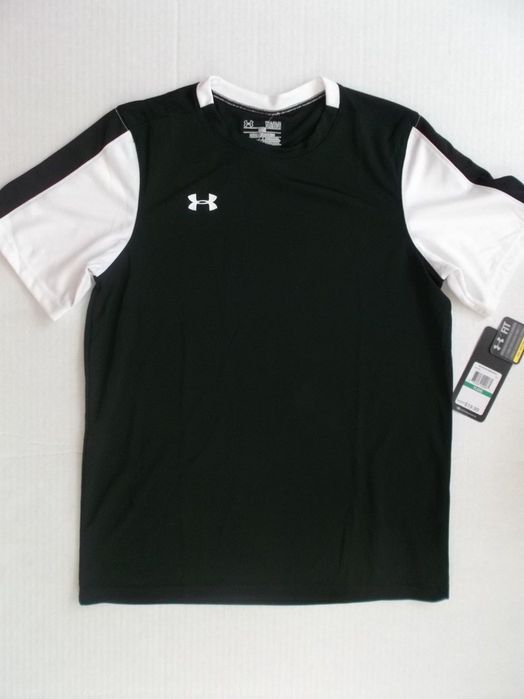 Under Armour Youth Boys Soccer Shirt Size L Heat Gear NWT