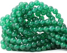 45PCS 8mm Green Agate Gemstone Round Loose Beads for 45PCS,