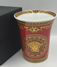 VASO VERSACE BY ROSENTHAL,GERMANIA "MEDUSA", 7 POLLICI. SPLENDIDO! Nuovo con scatola