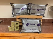 NEW - 11pc Grodan Uni-Slab Rockwool 9.5x8x4, 1.5, 3, cubes Hydroponic supplies