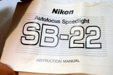 Nikon SB-22 Flash Speedlight Instructions manual guide English EN