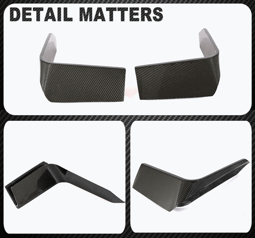 2x Divisor de cubierta de luz antiniebla delantera Canards alerón aletas de carbono para Audi TT RS - Imagen 11 de 11