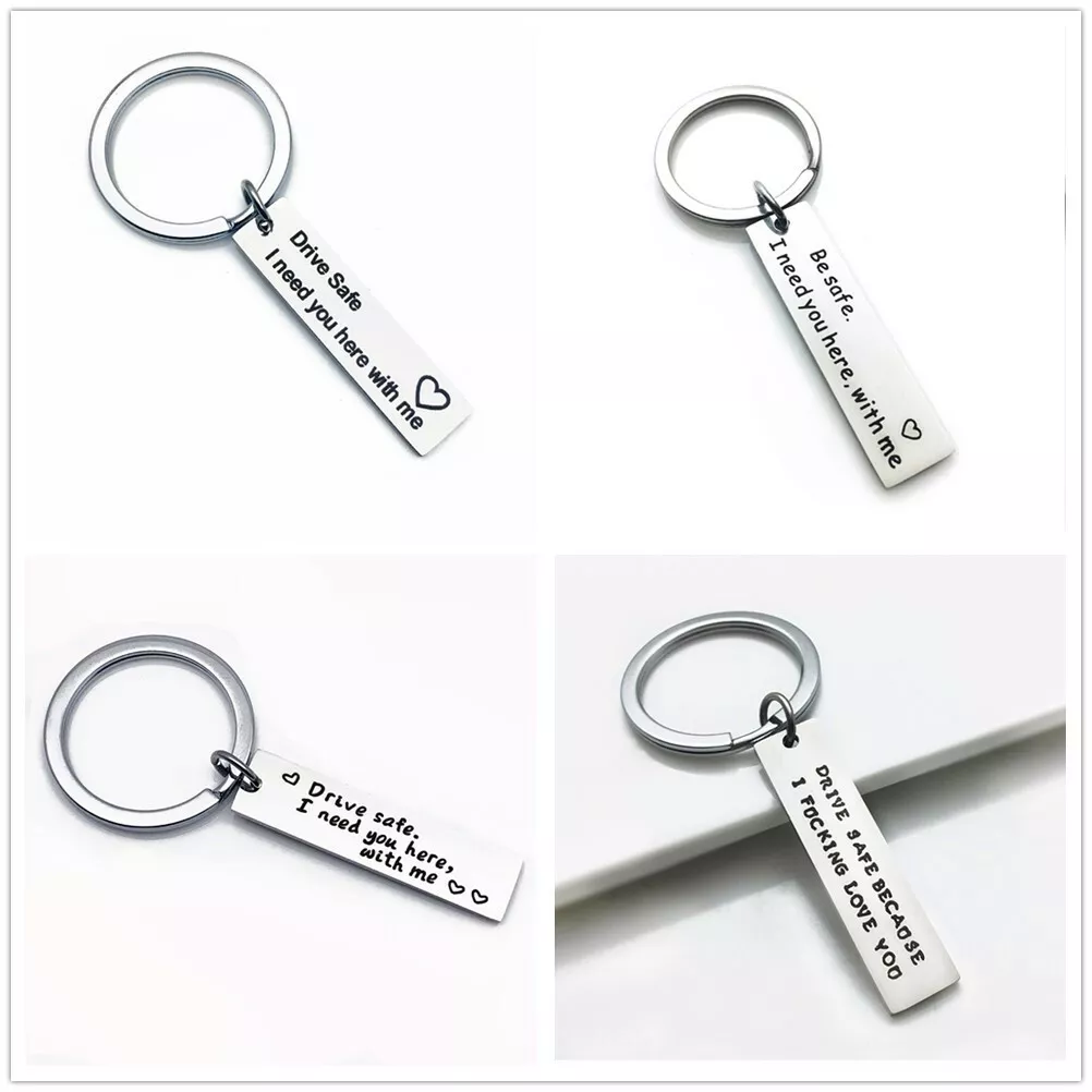 Drive Safe Keyring Love Couple Custom Engraved Girlfriend Gift Key