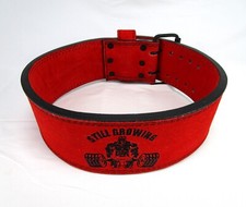 Powerlifting Weight Lifting Belt, 4" Wide X 10mm Thick Fitness Suede Leather