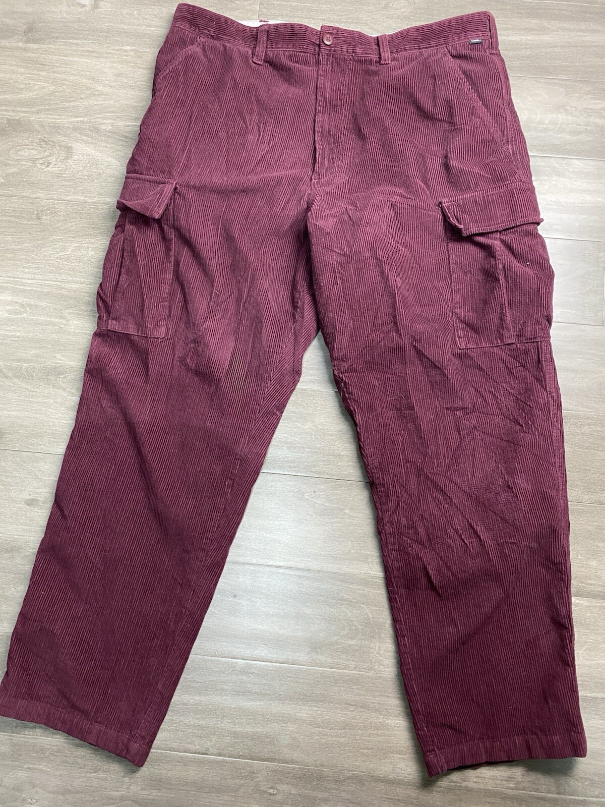 Mens Size 38x31 Burgundy Loose Baggy