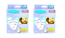 2 Boxes of 25: Lansinoh Breastmilk Storage Presterilized Bags -  E6D