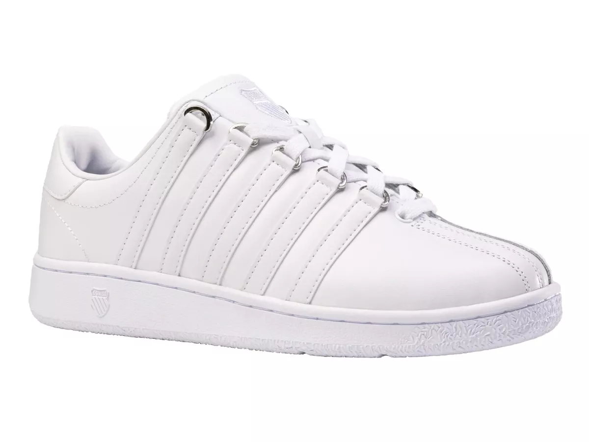 Men K Swiss Classic VN Leather Shoes 07321 101 White White 100 Original New