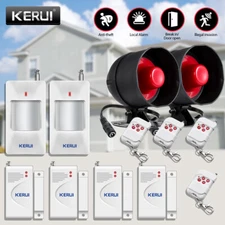 New Home Security Alarm System with 2 Sirens 2 Motion Detectors 4 Door Sensors