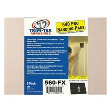 Trim-Tex Black Widow 560 Drywall Sanding Pads Extra Fine 220 Grit 6/Pack