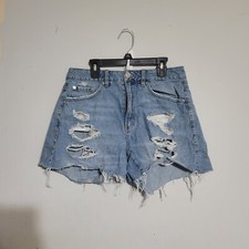 Garage Womens Denim Jean Shorts Size 9 Distressed Cutoff Grunge Emo Summer