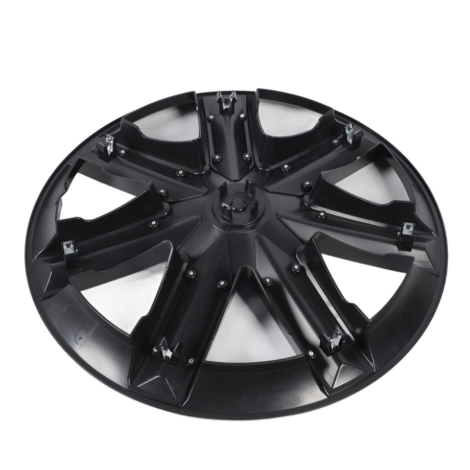 Blue 4Pcs Car Hub Cover 19in Sporty Look Protective Buckle Installation