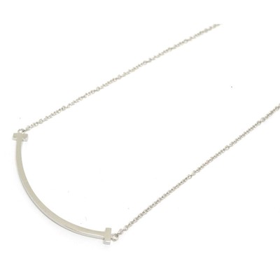Tiffany & Co. T Smile Small Necklace K18WG | eBay