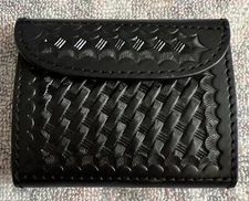 Dutyman 3421 -Black Leather Basketweave Case for Duty Belt
