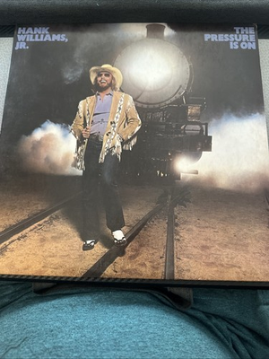 #ad #ad Hank Williams Jr. The Pressure Is On Vinyl LP Country Elektra 1980s $34.99