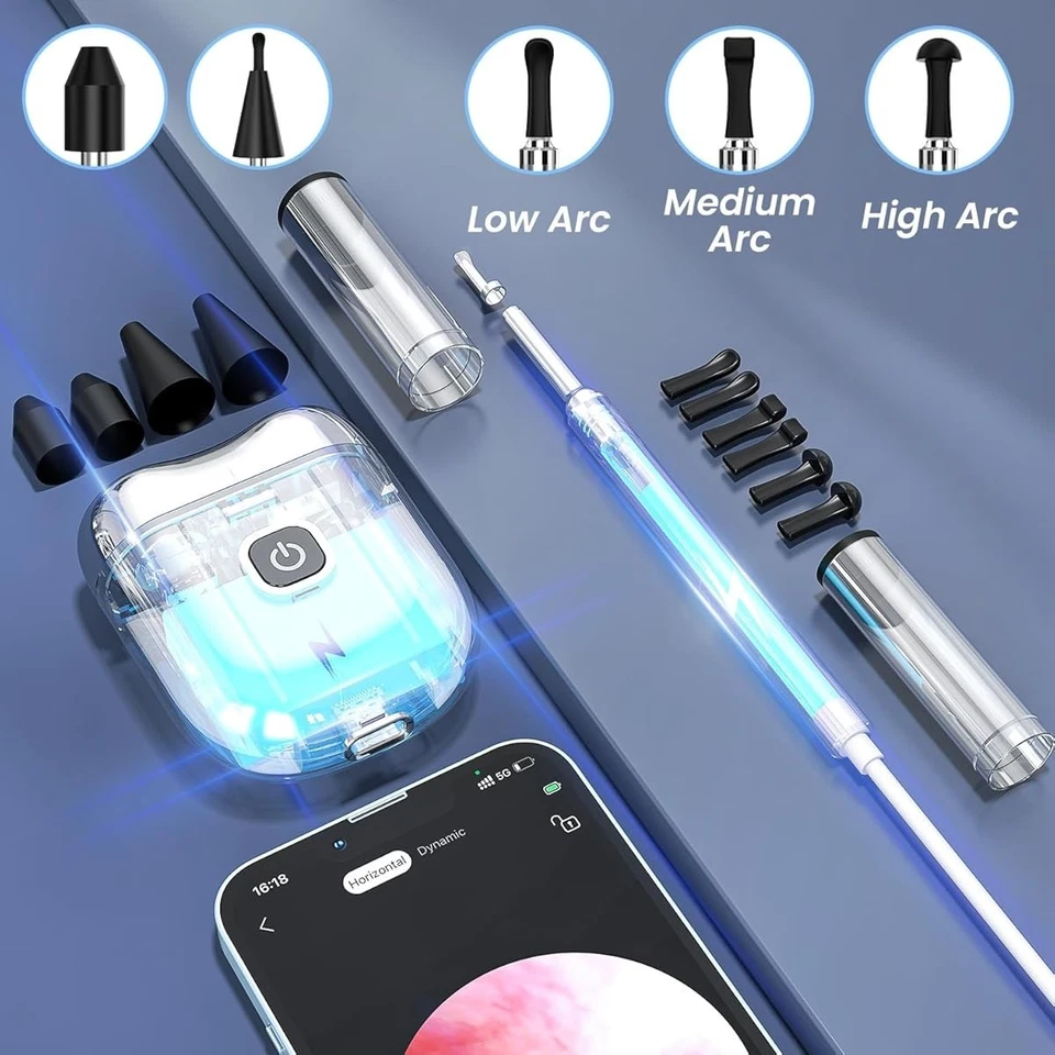 Limpiador removedor de cera de oído 1080P con herramienta de cámara otoscopio impermeable regalos Foto 4 de 4