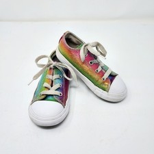 Converse All Star Rainbow Sparkle Lace Up Size 8